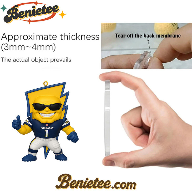 Los Angeles Chargers 2025 Advent Calendar CHRISTMAS GIFT, CHRISTMAS IDEA, Christmas Countdown Advent Calendar Gift Box with 24 Acrylic Ornaments - Image 2