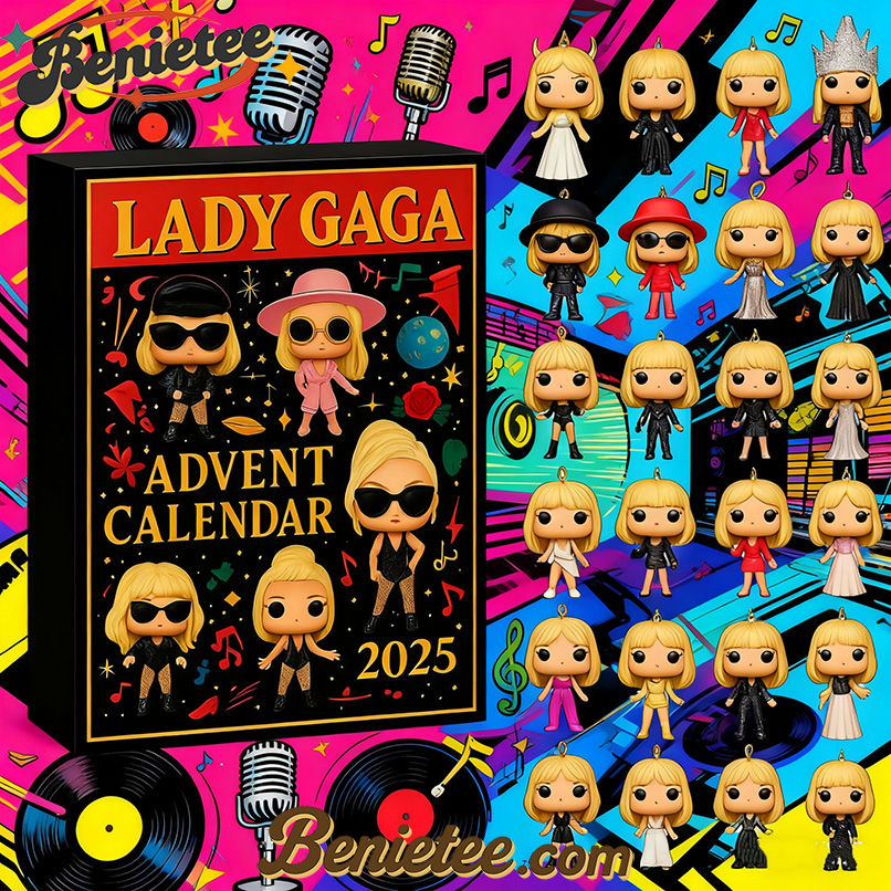 Lady Gaga Advent Calendar 2025, Christmas Countdown Advent Calendar Gift Box with 24 Acrylic Ornaments - Image 2