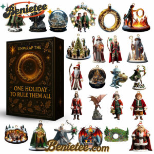 the Lord Of the Rings Unwrap the One Holiday To Rule them All Premium Advent Calendar 2025 CHRISTMAS GIFT, CHRISTMAS IDEA, Christmas Countdown Advent Calendar Gift Box with 24 Acrylic Ornaments