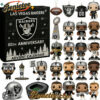 Las Vegas Raiders 65th Anniversary Advent Calendar 2025 Christmas Gift, Christmas Idea, Christmas Countdown Advent Calendar Gift Box with 24 Acrylic Ornaments