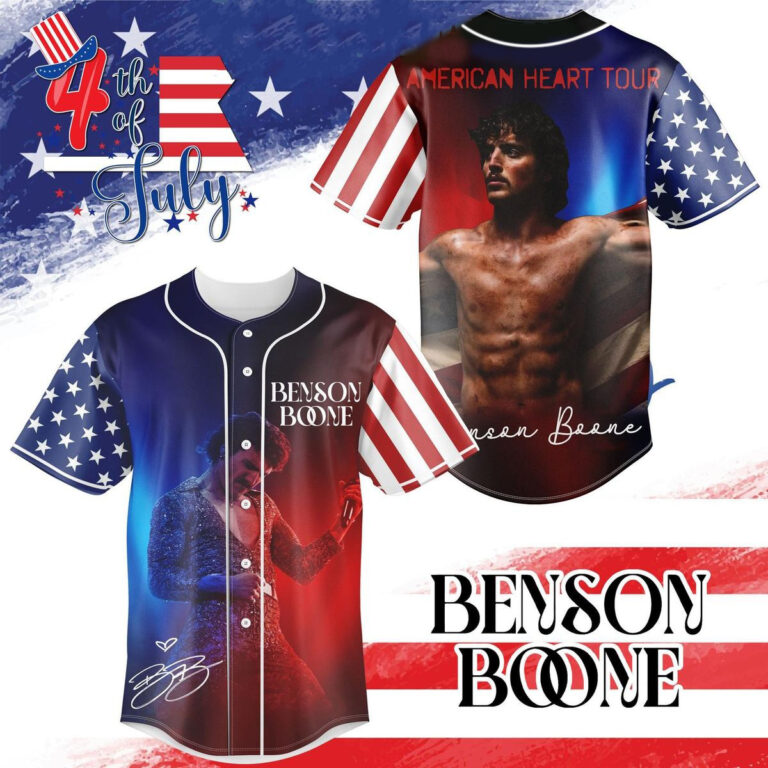 Benson Boone American Heart Tour 4th Of July Baseball Jersey
