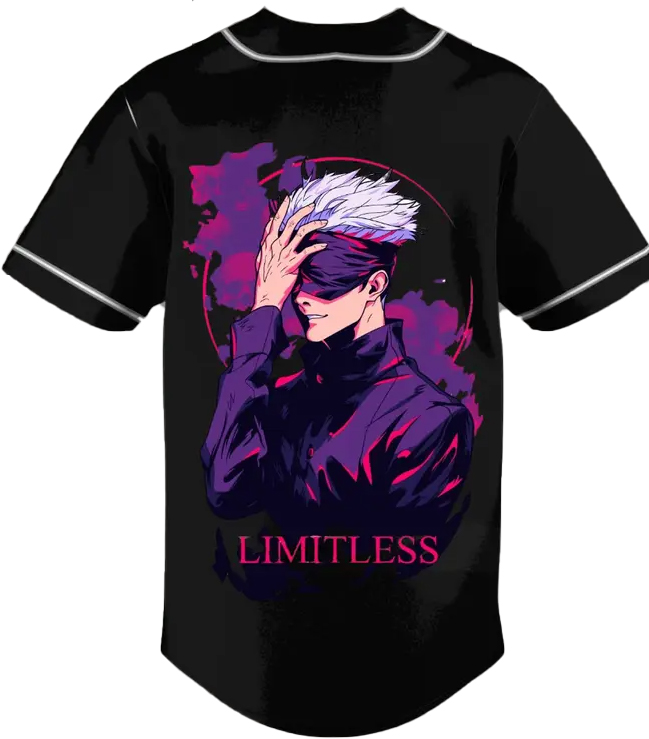Unisex Jujutsu Kaisen Anime Jersey, Gojo Satoru Baseball Jersey - Image 3