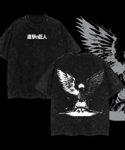 Levi Ackerman x Attack On Titan T-Shirt, Anime Double Print Wash Tee, Anime Manga, Anime Merch, Anime Fans, Graphic Tees, Clothing, Streetwear, Men