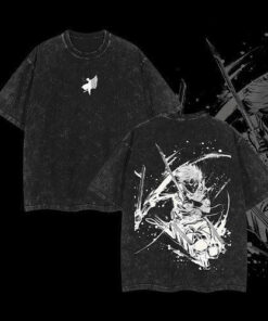 Levi Ackerman x Attack On Titan Tshirt, Anime Double Printed Vintage Oversized Washed Tee, Oversize Anime Manga, Gift For Anime Fan, Anime Lover, Anime Merch v1