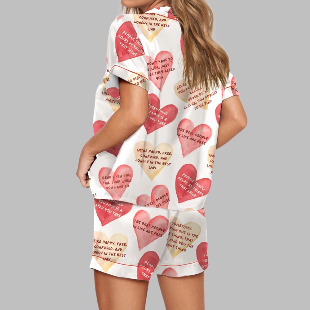 Life Lessons With Lyrics Pajama Set For Women - Image 2