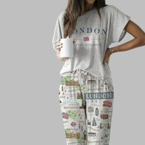 London United Kingdom Casual Pajama Set For Women