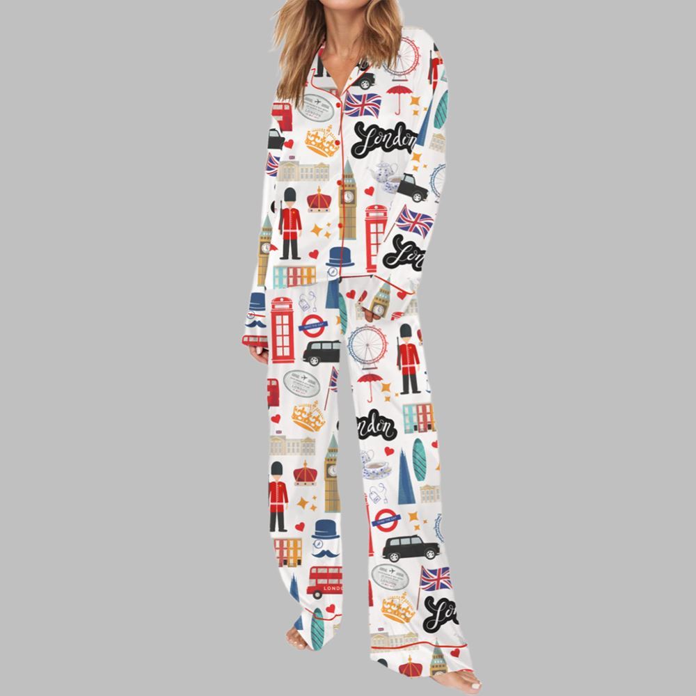 London England Pajama Set For Women - Image 3