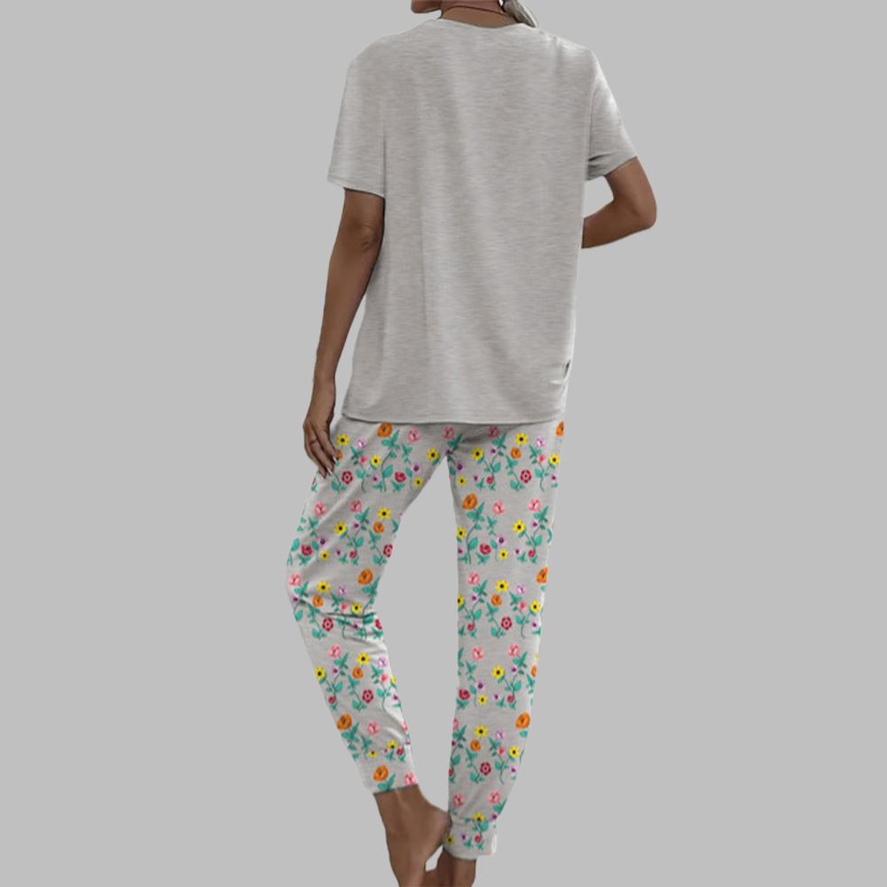 Music Piano Casual Satin Pajama Set For Women - Image 3