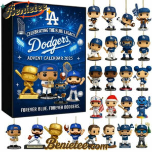 Los Angeles Dodgers Advent Calendar 2025 142th Anniversary Christmas Gift, Christmas Idea, Christmas Countdown Advent Calendar Gift Box with 24 Acrylic Ornaments