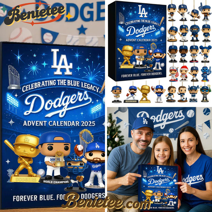 Los Angeles Dodgers Advent Calendar 2025, Christmas Countdown Advent Calendar Gift Box with 24 Acrylic Ornaments - Image 3