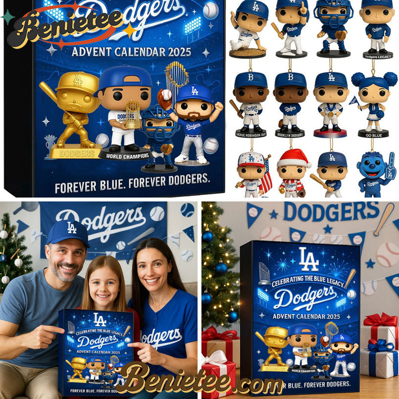 Los Angeles Dodgers Advent Calendar 2025, Christmas Countdown Advent Calendar Gift Box with 24 Acrylic Ornaments - Image 2