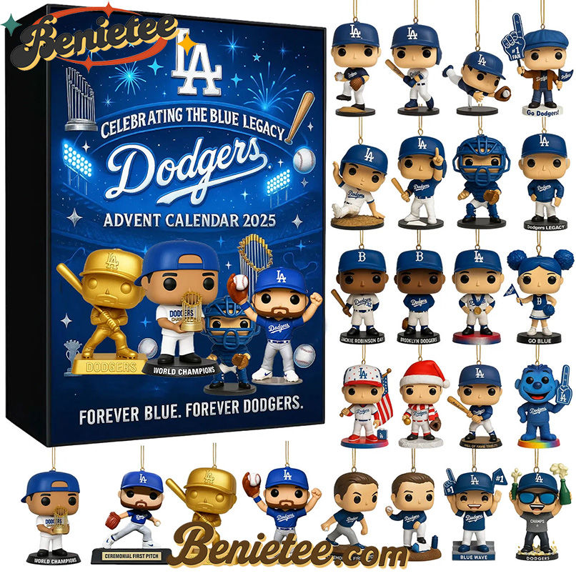 Los Angeles Dodgers Advent Calendar 2025, Christmas Countdown Advent Calendar Gift Box with 24 Acrylic Ornaments - Image 4