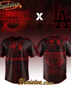 Los Angeles Dodgers MLB x Stranger Things 5 Baseball Jersey