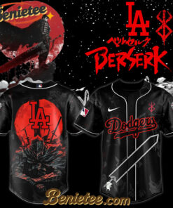 Los Angeles Dodgers x Berserk Limited Edition Baseball Jersey 2025, Custom Anime Trending, Gift For Anime Lovers
