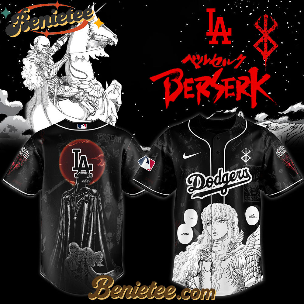 Los Angeles Dodgers x Berserk Limited Edition Griffith Baseball Jersey 2025, Custom Anime Trending, Gift For Anime Lovers
