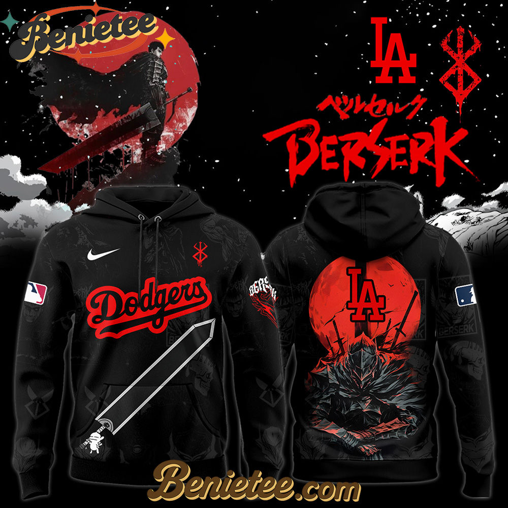 Los Angeles Dodgers x Berserk Limited Edition Hoodie 2025, Custom Anime Trending, Gift For Anime Lovers