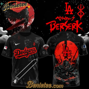 Los Angeles Dodgers x Berserk Limited Edition Tshirt 2025, Custom Anime Trending, Gift For Anime Lovers