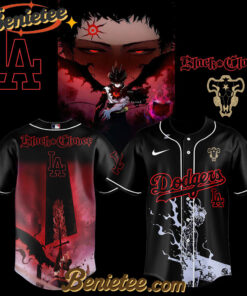 Los Angeles Dodgers x Black Clover Limited Baseball Jersey 2025, Custom Anime Trending, Gift For Anime Lovers
