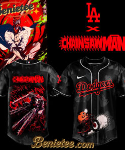 Los Angeles Dodgers x Chainsaw Man Limited Baseball Jersey 2025,