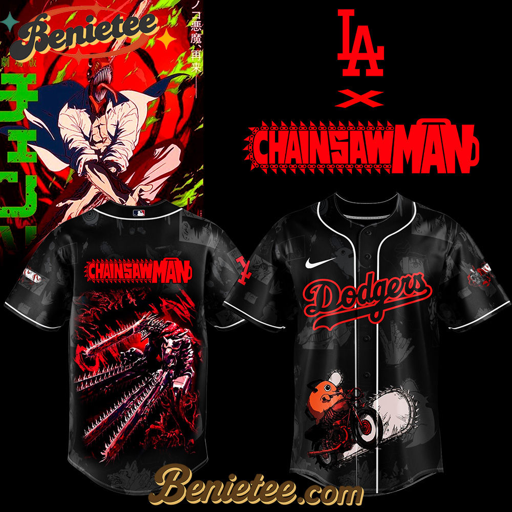 Los Angeles Dodgers x Chainsaw Man Limited Baseball Jersey 2025,