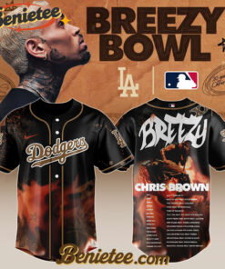 Los Angeles Dodgers x Chris Brown 'Breezy Bowl XX Stadium World Tour' 2025 Baseball Jersey Editions Limited Selling Out Fast, Custon Chris Brown For Fans, Breezy Bowl Gift For Fan