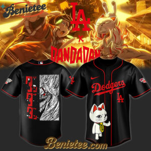 Los Angeles Dodgers x Dandadan Limited Baseball Jersey 1 2025, Custom Anime Trending, Gift For Anime Lovers