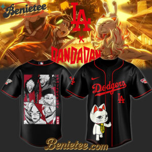 Los Angeles Dodgers x Dandadan Limited Baseball Jersey 2 2025, Custom Anime Trending, Gift For Anime Lovers