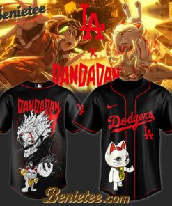 Los Angeles Dodgers x Dandadan Limited Baseball Jersey 2025, Custom Anime Trending, Gift For Anime Lovers