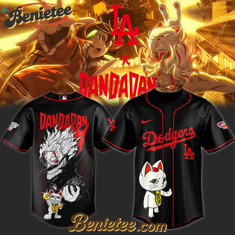 Los Angeles Dodgers x Dandadan Limited Baseball Jersey 2025, Custom Anime Trending, Gift For Anime Lovers