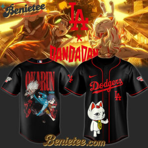 Los Angeles Dodgers x Dandadan Limited Baseball Jersey 3 2025, Custom Anime Trending, Gift For Anime Lovers
