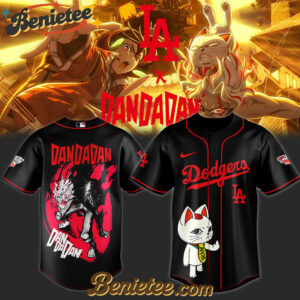 Los Angeles Dodgers x Dandadan Limited Baseball Jersey 4 2025, Custom Anime Trending, Gift For Anime Lovers