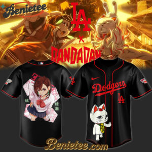 Los Angeles Dodgers x Dandadan Momo Limited Baseball Jersey 2025, Custom Anime Trending, Gift For Anime Lovers