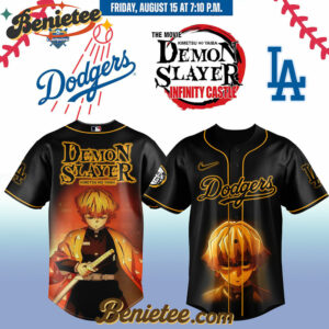 Los Angeles Dodgers x Demon Slayer Baseball Jersey 2025, Custom Anime Trending, Gift For Anime Lovers