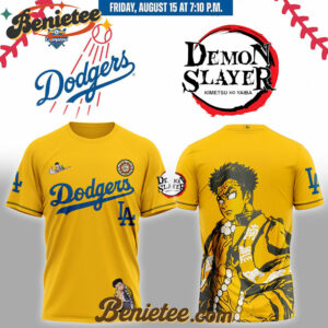 Los Angeles Dodgers x Demon Slayer Gyomei Himejima Baseball Jersey 2025, Custom Anime Trending, Gift For Anime Lovers