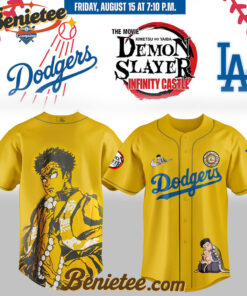 Los Angeles Dodgers x Demon Slayer Gyomei Himejima Baseball Jersey 2025, Custom Anime Trending, Gift For Anime Lovers