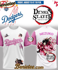 Los Angeles Dodgers x Demon Slayer Kamado Nezuko Baseball Jersey 2025, Custom Anime Trending, Gift For Anime Lovers
