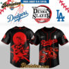 Los Angeles Dodgers x Demon Slayer Tanjiro Baseball Jersey 2025, Custom Anime Trending, Gift For Anime Lovers
