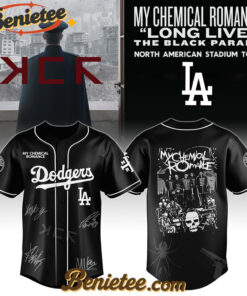 Los Angeles Dodgers x My Chemical Romance 'Long Live The Black Parade' North American Stadium Tour Baseball Jersey,