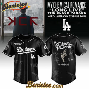 Los Angeles Dodgers x My Chemical Romance 'Long Live The Black Parade' North American Stadium Tour Baseball Jersey,