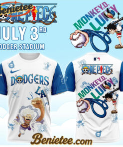 Los Angeles Dodgers x ONE PIECE Night Limited 2025 Tshirt, Custom Anime Trending, Gift For Anime Lovers