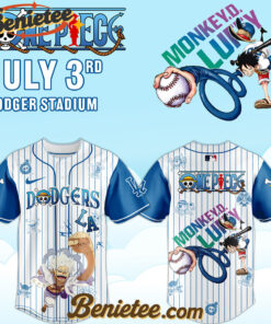 Los Angeles Dodgers x ONE PIECE Night Limited Baseball Jersey 2025, Custom Anime Trending, Gift For Anime Lovers