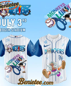 Los Angeles Dodgers x ONE PIECE Night Limited Luffy Gear 5 Baseball Jersey 2025, Custom Anime Trending, Gift For Anime Lovers