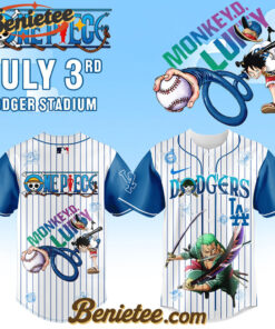 Los Angeles Dodgers x ONE PIECE Night Limited Zoro Baseball Jersey 2025, Custom Anime Trending, Gift For Anime Lovers