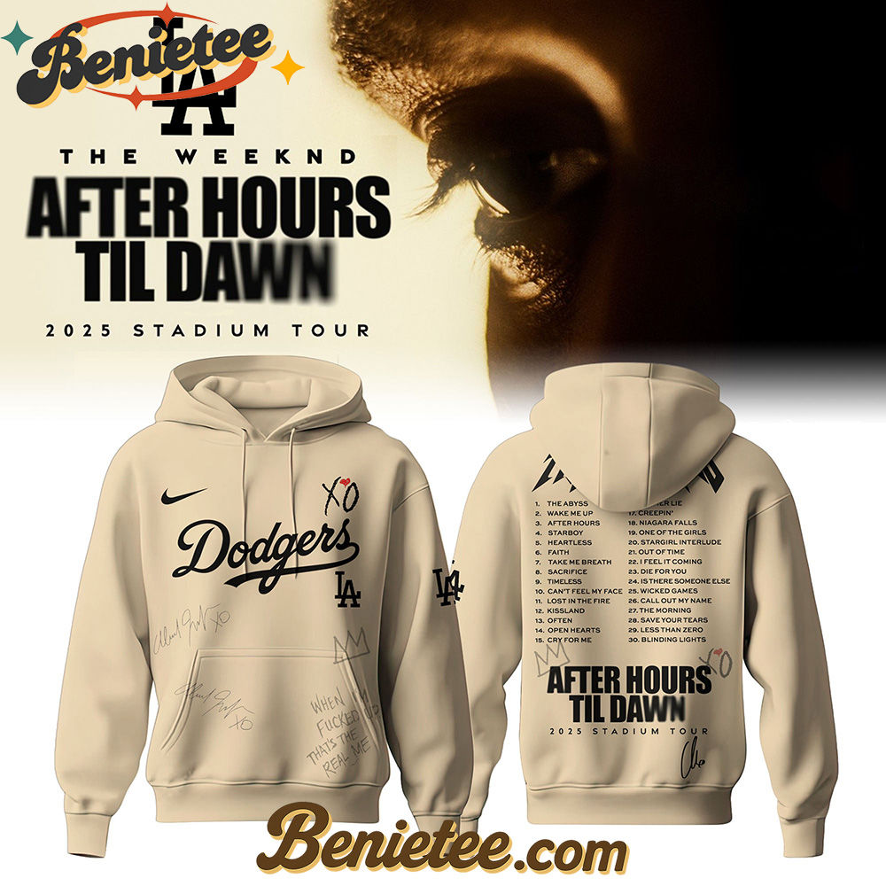 Los Angeles Dodgers x The Weeknd After Hours Til Dawn Hoodie Limited Edition, Custom The Weeknd For Fans, After Hours Till Dawn Tour Gift For Fan