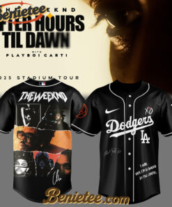 Los Angeles Dodgers x The Weeknd After Hours Till Dawn Tour Baseball Jersey 2025 v1, Custom The Weeknd For Fans, After Hours Till Dawn Tour Gift For Fan