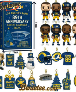 Los Angeles Rams Advent Calendar 2025 89th Anniversary Christmas Gift, Christmas Idea, Christmas Countdown Advent Calendar Gift Box with 24 Acrylic Ornaments