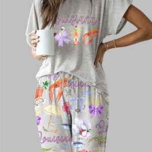 Louisiana Preppy Casual Pajama Set