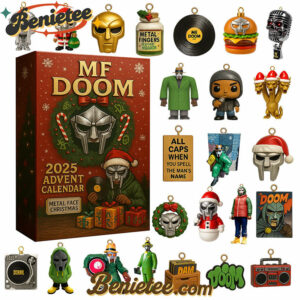 MF Doom Advent Calendar 2025 CHRISTMAS GIFT, CHRISTMAS IDEA, Christmas Countdown Advent Calendar Gift Box with 24 Acrylic Ornaments