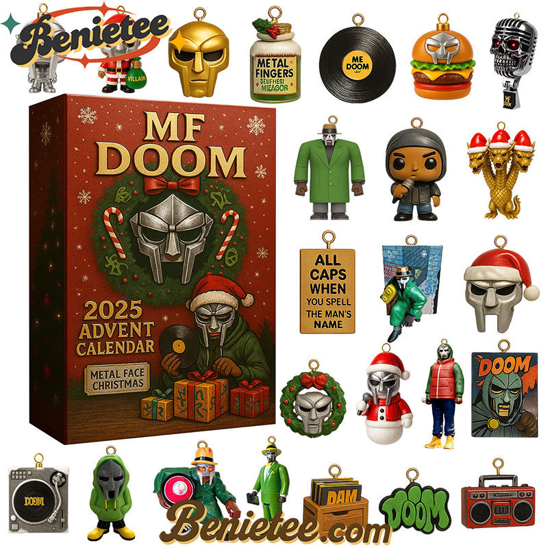 MF Doom Advent Calendar 2025 CHRISTMAS GIFT, CHRISTMAS IDEA, Christmas Countdown Advent Calendar Gift Box with 24 Acrylic Ornaments