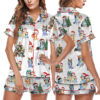 Bluey Christmas Satin Pajamas Short Set For Women